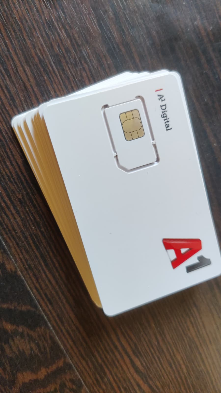 A stack of SIM cards used to connect the prototype to the mobile network
